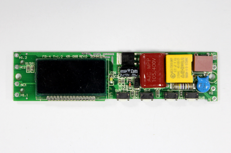 LCD straightener control board